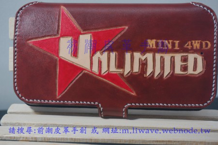 客訂iphone6 plue 皮雕LOGO書本式手機套